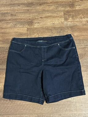 Terra & Sky Navy Denim Bermuda Shorts